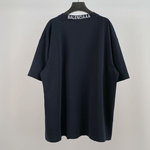 

Mens Oversize Tees Polos Crew Neck Embroidered or Printed Polar Style Summer Wear with Street Pure Cotton E3fw