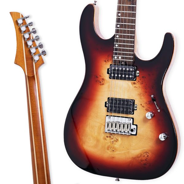 

Boya&Ziqi BZK-024 Electric Guitar, Stainless Steel Frets, Push-Pull Volume Control,Mahogany Body Top