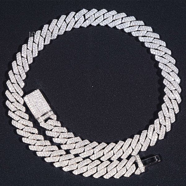 

12Mm 14Mm Miami Cuban Link Chain 10K 14K Real Women Gold Lab Diamond Cuban Chain