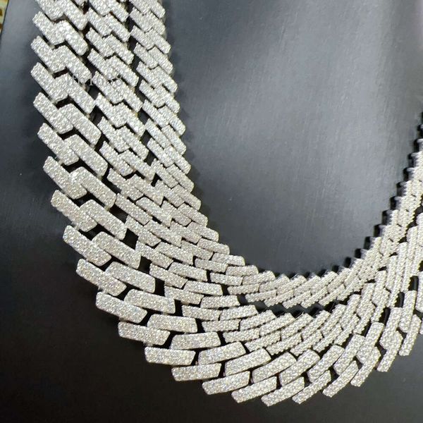 

Bold Rapper Hip Hop Necklace Moissanite Sterling Sier Necklace