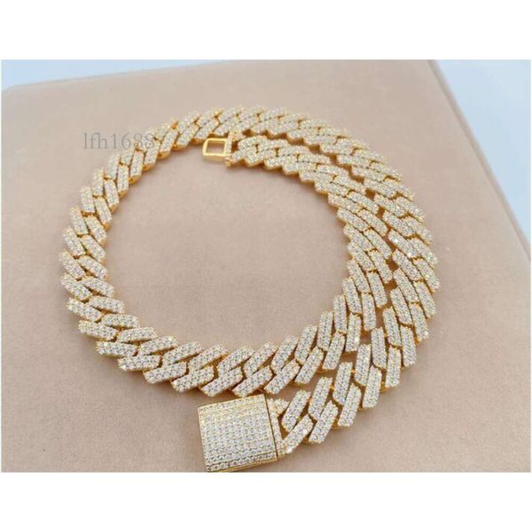 

2023 Men's Necklace 15Mm Moissanite S Cuban Chain Luxury Jewelry,