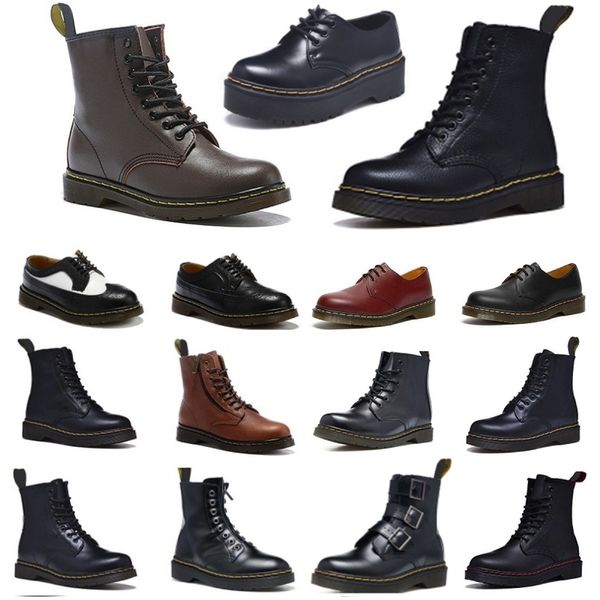 

Designer 1460 Doc martins boots men Womens Airwair Platform Ankle Martin Boot High Black White Smooth Leather short booties winter snow outdoor warm Shoes sneakers