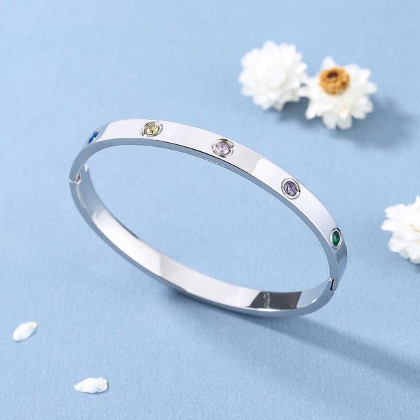 

Bracelet Designer Fashion Charm Jewelry Luxury high-class lovers bracelet titanium steel opening niche design high-class sense popularity Christmas gift