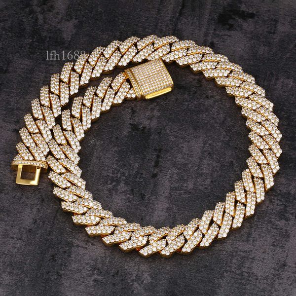 

Duyizhao Stock 19Mm Full Moissanite Miami Cuban Link Chain Necklace Sterling Sier Gold Hip Hop Fashion Jewelry