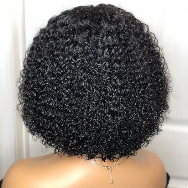 

Synthetic Wigs Cranberry Short Curly Bob Wig Human Hair Wet and Wavy Front Wigs for Women Water Wave Bob Wig Malaysian Lace 13x4 Frontal Wig, Light gold