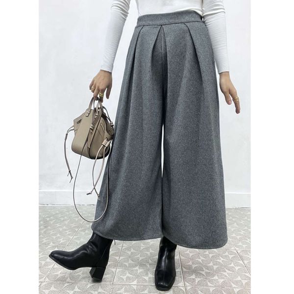 

Japanese And Korean Loose Pant Skirts 2023 Spring And Autumn New Women' Fashion High Waist Loose Cover Meat Wide Leg Pants, Pure black