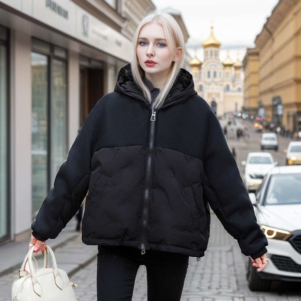 

Winter Clothes Women Cotton Coat Women's 2023 Winter New Fashionable Short Cotton Coat Large Solid Coat Winter Cotton Jacket, White