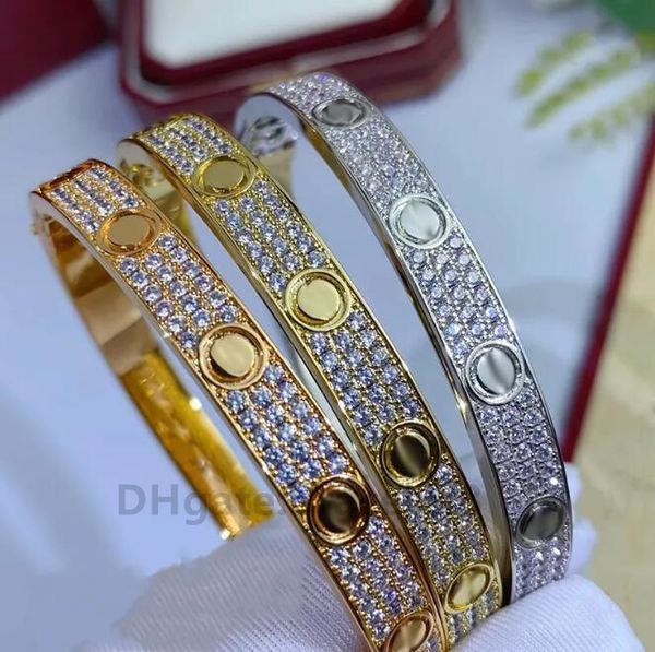 

Luxury Designer Bracelet Diamond Bracelet High-quality Jewelry Brand Stainless Thick Link with Brand Box for Women and Man Wedding Gold Silver Party Gift