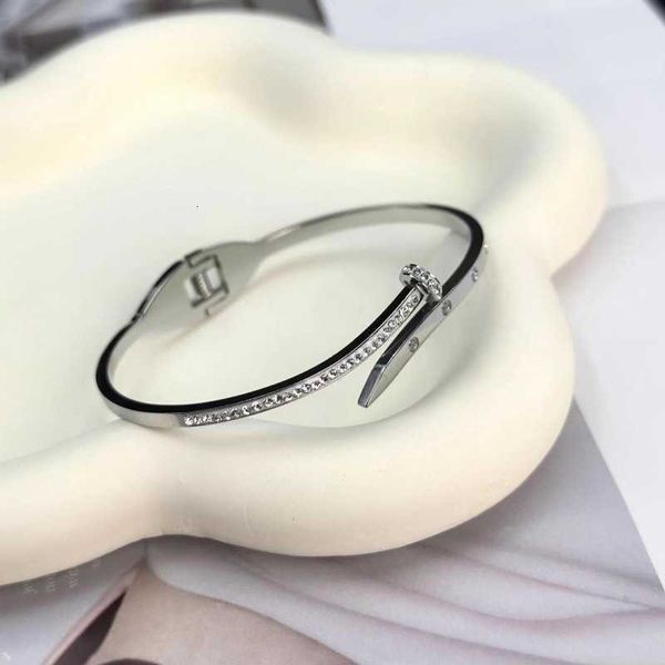 

Nail Bracelet Designer Fashion Charm Jewelry row drill nail opening bracelet titanium steel versatile exquisite cool jewelry Christmas gift accessories