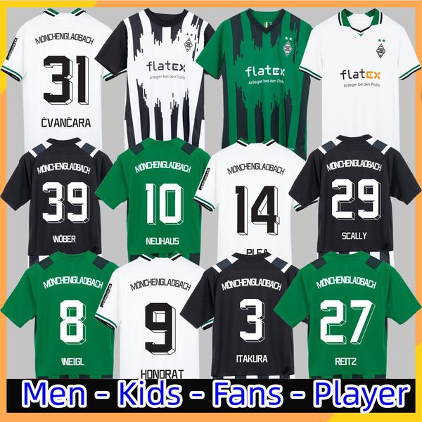 

23 24 Borussia Monchengladbach soccer Jerseys FANS PLAYER VERSION 2023 2024 home Gladbach ELVEDI PLEA ZAKARIA NEUHAUS GINTER THURAM MEN KIDS KIT foootball SHIRTS, 23 24 third aldult bundesliga