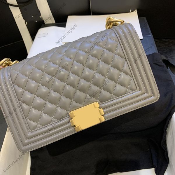 

Designer Bag 10A Top quality BOY mouth cover bag Interior Slot Pocket 25CM woman fashion shoulder handbag leather crossbody bags clutch purse With box C021 chain bags