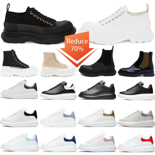 

designer luxury shoes for men women casual Tread chelsea boots Leather black white Suede low high casual shoe sneakers trainers, Grey suede