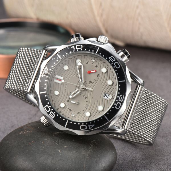

men watch watches high quality designer watches 42 MM O M G quartz steel strap luxury watch rubber strap designer watch men mesh strap wave watch