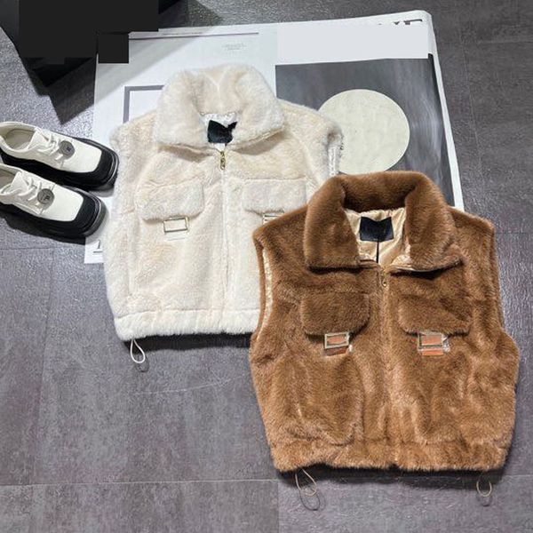 

Fashion women vest plush cotton coat designer men's women's sleeveless jacket Autumn/winter casual coat couple vest warm coat