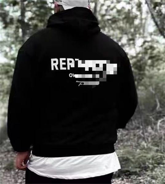 

Sports hoodie, designer fashion REPR wild high street pocket plump men's couple hoodie jacket casual American fall and winter hoodie, Dark green