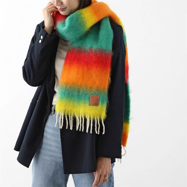 

Designer Scarf Strip Wool Mohair Scarf Men Womens Stockholm Scarves Winter Luxury Neckerchief Fashion Bandelet
