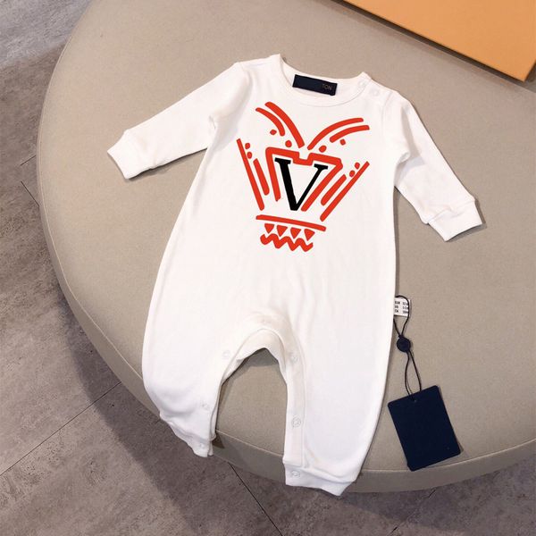 

V Luxury Designer Baby Rompers  Sets New Born Jumpsuits Brand Girls Boys Clothes Romper Overalls Jumpsuit Kids Bodysuit For Babies d8, Black