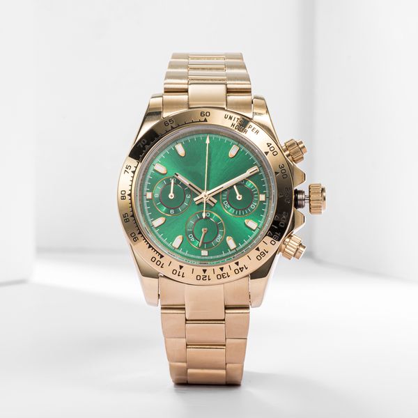 

watch montre de luxe Quality Quartz For mens watches Colorful Watch Rubber Strap Sport VK Chronograph waterproof wristWatch U1, Beige