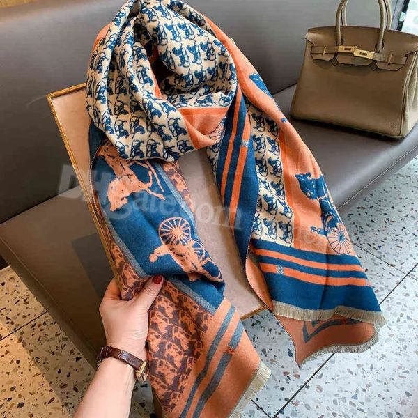 

designers scarf Echarpe Hijab Scarf Brand Scarf for Women Warm Cashmere Shawl Wrap Large Pashmina Blanket Designer Scarves Carriage Print Fe