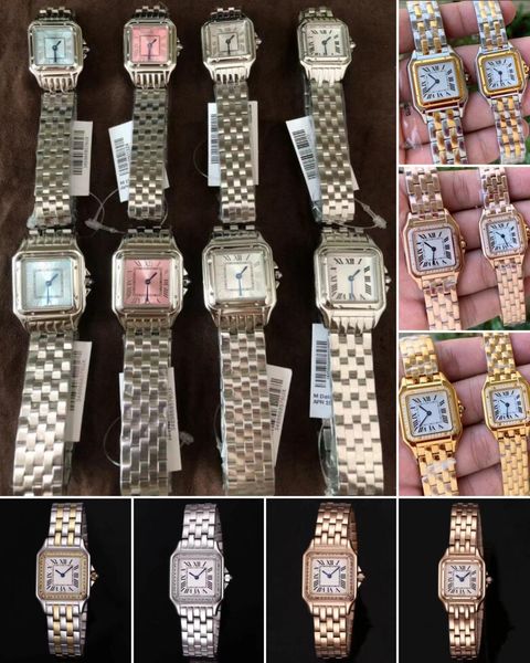 

Watches 22*30MM 27*30MM dial High Quality Gold/Silver Stainless Steel Quartz Battery Lady Watch dupe, Dark grey