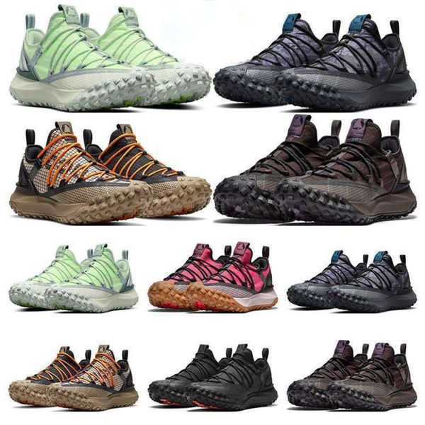 

ACG Mountain Fly Low mens womens running shoes outdoor Black Anthracite Flash Crimson Brown Basalt Sea Glass Green Abyss men trainers sports sneakers, #1 black anthracite