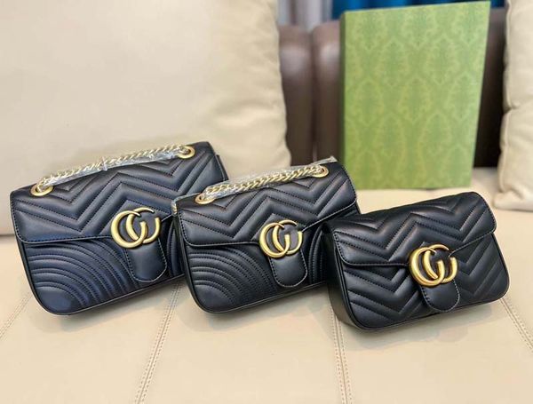 

designers bags Women Shoulder bag marmont handbag Messenger Totes Fashion Metallic Handbags Classic Crossbody Clutch bag, #3 small