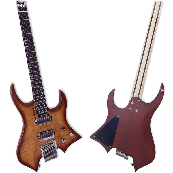 

Boya&Ziqi Headless Electric Guitar LIZARD-6,FANNED FRETS,Independently Adjustable Bridge,Split coil control