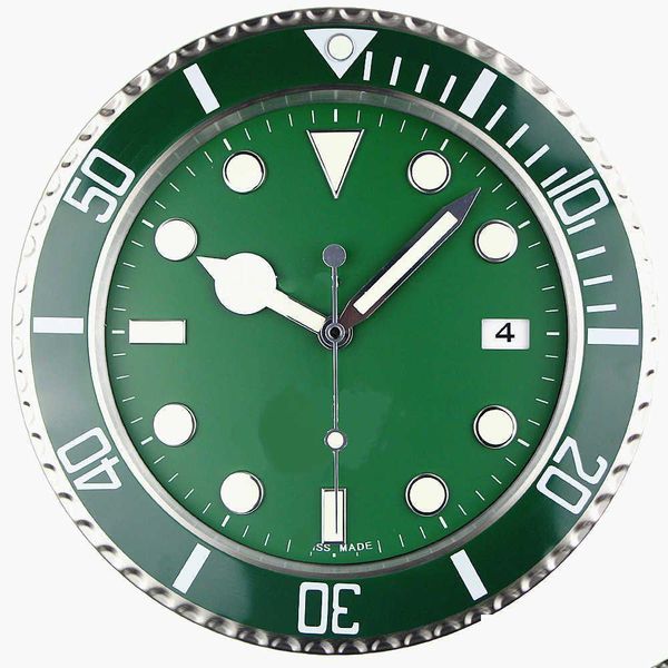 

Wall Cloc Super Silent Clock Metal Modern Design Large Watch Home Stainless Steel Luminous The Date Will Work Drop Delivery Dhtfz