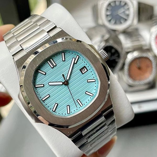 

Men's Sports Watch Blue dial 40mm Designer foldable buckle 904L stainless steel sapphire crystal glass S19 automatic mechanical high-quality Montre De Luxe watch, Nude