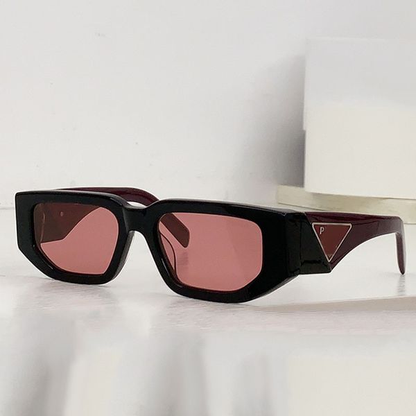 

Sunglasses with triangle logo rectangular frame designer sunglasses OPR09ZS fashionable mens and womens mirror legs with triangle pattern beach party with box