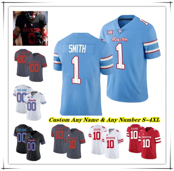 

Ncaa College Houston Cougars Football Jersey Donovan Smith Parker Jenkins Samuel Brown Malik Robinson Stacy Sneed Joseph Manjack IV Matthew Golden Adari Haulcy 4XL, Men grey