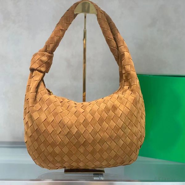 

Designer New Jodie Bag Woven Large Handbag Women Designer Jodie Soft cowhide Leather Tote Handle Handbags Ladies Chain Shoulder Bag Clutch Purses underarm bag GM, Grey