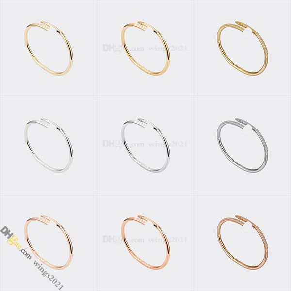 

Nail Bracelet Designer Bracelet Jewelry Designer for Women Titanium Steel Bangle Gold-Plated Never Fading Non-Allergic,Gold/Silver/Rose Gold; Store/21417581