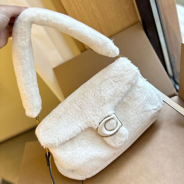 

Designer Speedy Bag Luxury Plush Boston Shoulder Bags Fashion Faux Fur Pillow Bag Women Handbags Tote Cross Body Wallet Purses