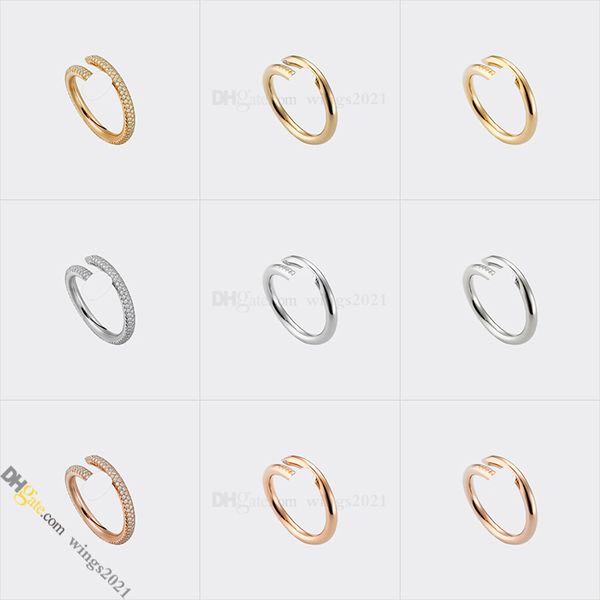 

Jewelry Designer for Women Designer Ring Diamond-Pave Nail Ring Titanium Steel Gold-Plated Never Fading Non-Allergic,Gold,Silver,Rose Gold; Store/21417581
