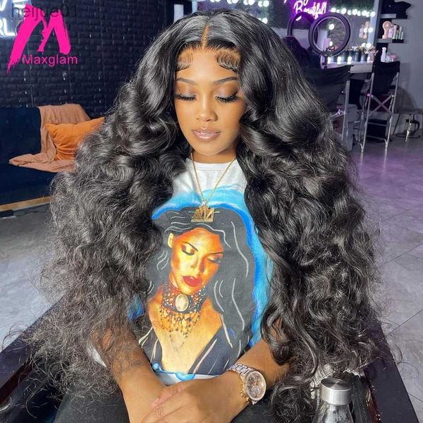 

Synthetic 250 Density 13x6 Hd Frontal Wig 30 Inch Brazilian Transparent Human Hair Wigs for Women Preplucked Body Wave Lace Front Wigl231024, Black