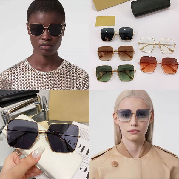 

Square Designer Sunglasses BE3133 Fashion Mens and Womens Metal Frame Engraved Mirror Legs Gradient Lunettes de Soleil Driving Outdoor comes in an original box