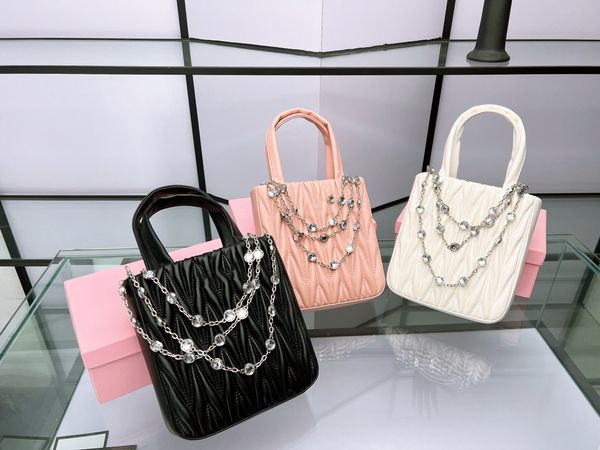 

leather lady totes WOMEN s designers bags Handbags fashion messenger shoulder crossbody bag purse shoppingbag, Ivory