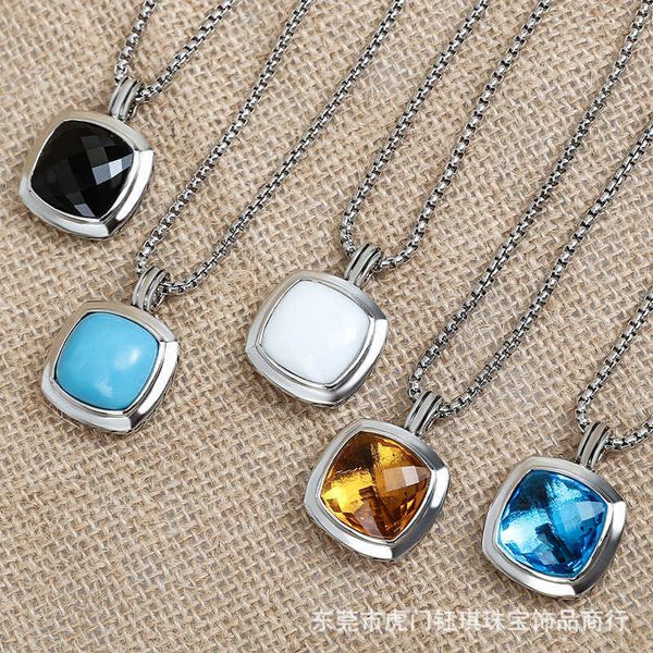 

Designer Classic Jewelry DY Necklace Fashion Charm jewelry women Dy popular cable 20MM square large pendant necklace best-selling accessory Christmas gift jewelry