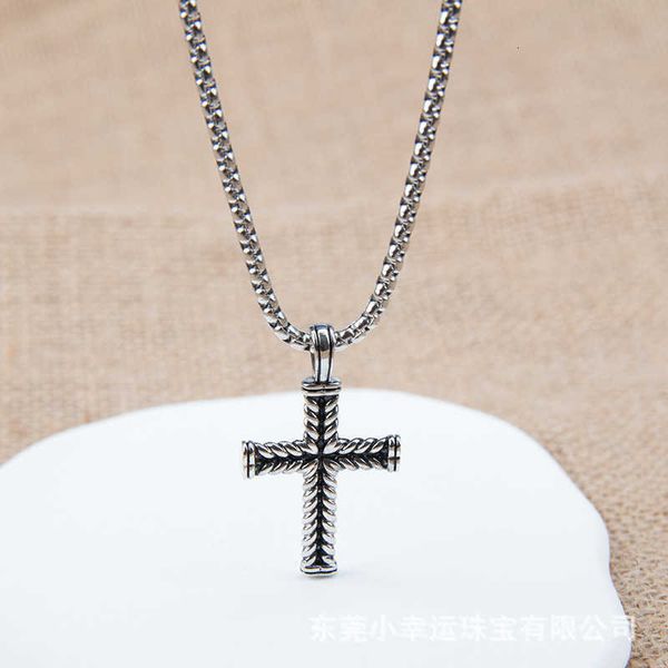 

Designer Classic Jewelry DY Necklace Fashion Charm jewelry women Dy Cross necklace Button Line Pendant New Stainless Steel Chain Christmas gift fashion jewelry