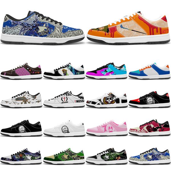 

custom clean Glossy Diy shoes mens womens white red black outdoor sneakers sports trainers 41598