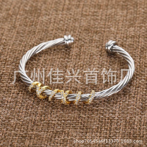 

DY Bracelet Designer Classic Jewelry Fashion charm jewelry Dy bracelet Line Twisted Thread Zircon Binding fashion Versatile Christmas gift jewelry accessories