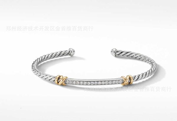 

DY Bracelet Designer Classic Jewelry Charm jewelry bracelet Dy Fashionable and Popular Twisted Thread Open Bracelet with Diamond Bracelet Christmas gift jewelry