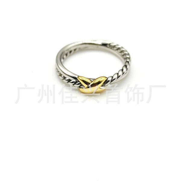 

DY Ring Designer Classic jewelry Fashion Charm Jewelry women ring Dy AAA Colored Horizontal Ring Popular Button Cross X Ring Christmas gifts high quality jewelry