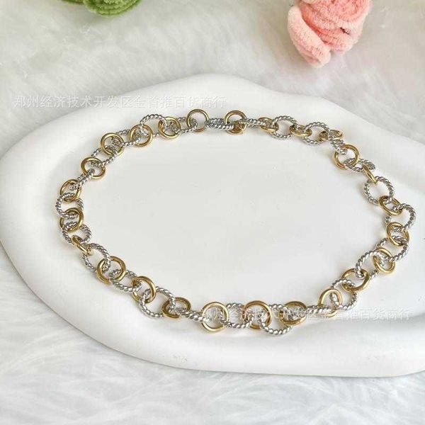 

DY Necklace Designer Classic Jewelry Charm jewelry necklace Dy Colorful Oval Twisted Necklace Fashion Necklace Christmas gift high quality fashion luxury jewelry