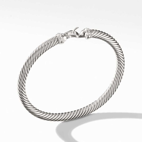 

DY Bracelet Designer Classic Jewelry Fashion charm jewelry 5mm Dy cable series buckle head design niche trend versatile new sterling silver bracelet Christmas gift