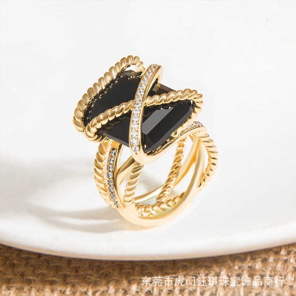 

Designer Classic Jewelry DY Fashion Charm jewelry Women David's 20X15MM Cable Ring Hot Selling Christmas gift accessories