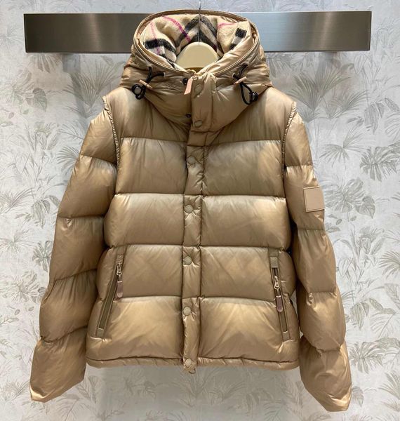 

Mens Down jacket vest designer parkas for women winter classic warm coat fashion man parker sleeve detachable vest windbreaker Size S-L, Black2