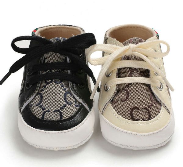 

First Walkers New born Kid Canvas Sneakers Baby Boy Girl Soft Sole Crib Shoes 0-18Month, Black