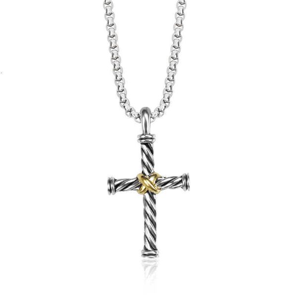

DY Necklace Designer Classic Jewelry Fashion charm jewelry Cross necklace Popular Lexus X Button Line Pendant Stainless Steel Chain Christmas gift jewelry